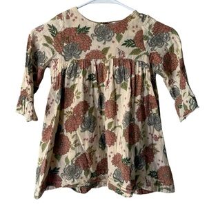 Angel Dear Muslin Ivory Floral Dress Size 4T